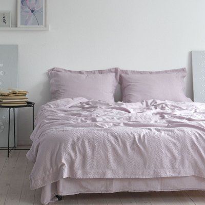 Постільна білизна жакардова 200x220 LA MODNO JACQUARD STONEWASHED Lilac Marble лілова 200434 фото