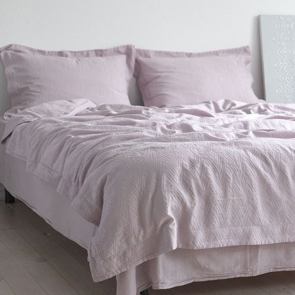 Постільна білизна жакардова 200x220 LA MODNO JACQUARD STONEWASHED Lilac Marble лілова 200434 фото