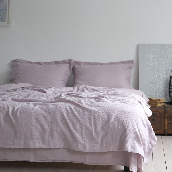 Постільна білизна жакардова 200x220 LA MODNO JACQUARD STONEWASHED Lilac Marble лілова 200434 фото