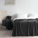 Покривало в'язане 220x240 LA MODNO CORN Anthracite (50% бавовна, 50% акрил) антрацитове 200257 фото 3