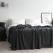 Покривало в'язане 220x240 LA MODNO CORN Anthracite (50% бавовна, 50% акрил) антрацитове 200257 фото 4