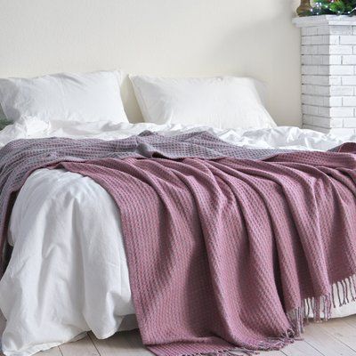 Покривало 200х220 LA MODNO COSY Sky Gray-Raspberry малинове 200293 фото