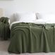 Покривало в'язане 170x240 LA MODNO CORN Olive (50% бавовна, 50% акрил) оливкове 200334 фото 4