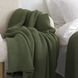 Покривало в'язане 170x240 LA MODNO CORN Olive (50% бавовна, 50% акрил) оливкове 200334 фото 9