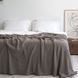 Покривало в'язане 170x240 LA MODNO CORN Mink (50% бавовна, 50% акрил) коричневе 200336 фото 2