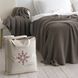 Покривало в'язане 170x240 LA MODNO CORN Mink (50% бавовна, 50% акрил) коричневе 200336 фото 11