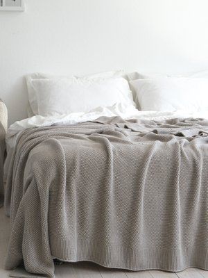 Покривало в'язане 170x240 LA MODNO CORN Beige (50% бавовна, 50% акрил) бежеве 200254 фото