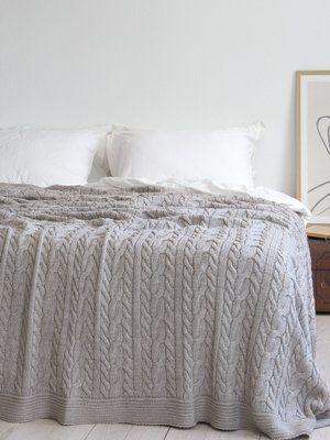 Покривало в'язане 170x240 LA MODNO GENOVA Beige (50% бавовна, 50% акрил) бежеве 200252 фото