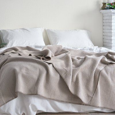 Покривало 200x220 LA MODNO GRAIN Beige (50% бавовна, 30% акрил, 20% поліестер) 200286 фото