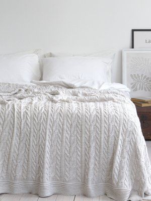 Покривало в'язане 170x240 LA MODNO Genova Natural Linen (50% бавовна, 50% акрил) лляне 200264 фото
