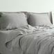 Постільна білизна жакардова 200x220 LA MODNO JACQUARD STONEWASHED Smokey Taupe сіра 200432 фото 3